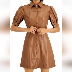 Kit & Sky Faux Leather Dress